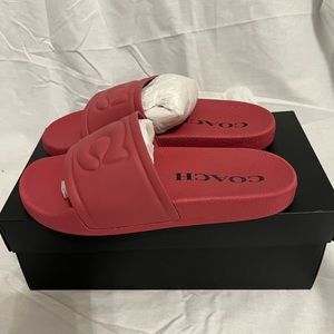 NWT- Authentic Coach Rouge Slides, Size 7, Pink